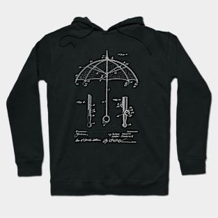 Umbrella Vintage Patent Drawing Hoodie